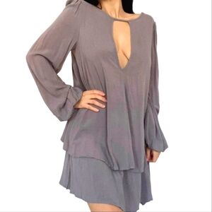 FREE PEOPLE "Beck" cutout neckline mini dress. Small
